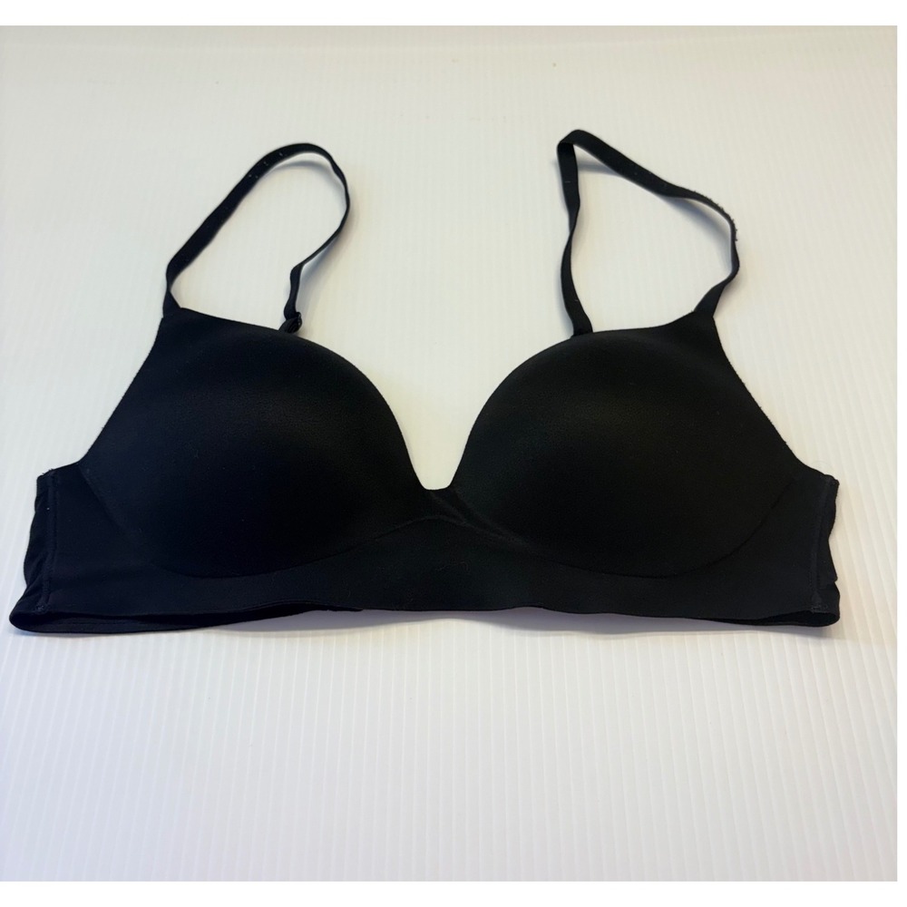 Victoria's Secret Incredible Padded No Wire Bra Women 34B Black Smooth Seamless